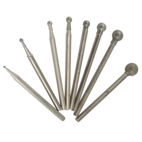20 piezas brocas de molienda de diamantes de cabeza esférica de 0,5-8 mm herramientas lapidarias para piedra - Imagen 9 de 73