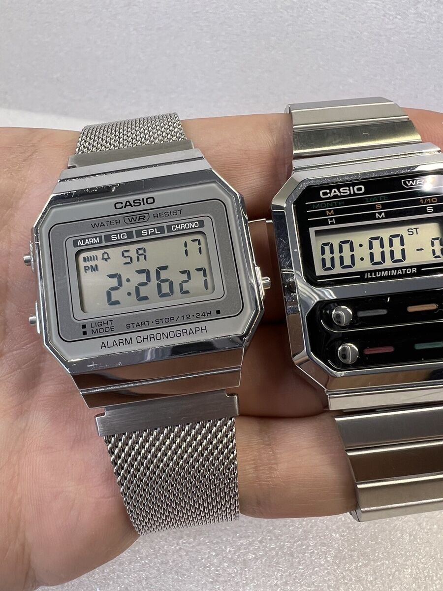 Lot of 3 CASIO Watches A100WE, A700W, A700WE Casio Watch Gray