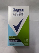 3 PACK Degree Clinical Protection Antiperspirant Deodorant Stress Control 1.7 oz