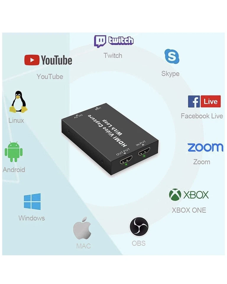 TOKANI 4K HDMI to USB Video Capture Card, Game Capture Converter Recorder - Image 3 of 4