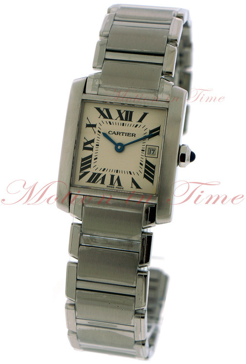 Cartier Tank Francaise Medium Ladies Silver Dial Stainless  display picture 1