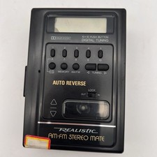 Realistic SCP-38 AM/FM Stereo Cassette Player Auto-Reverse FOR PARTS OR REPAIR