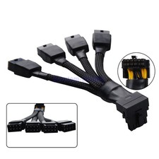 16AWG 4x8Pin PCI-E to 16Pin 12 4 PCIE5.0 12VHPWR Connector 90 Down Elbow Cable