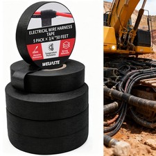 Roll 3/4"x50FT Wiring Harness Tape - High Temp Self-Adhesive Cloth Tape H3