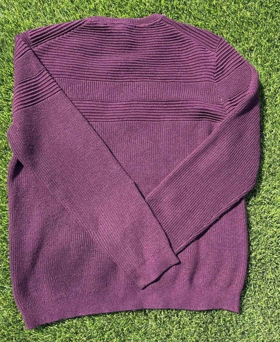 Ted Baker Sweater Merino Wool Burgundy Crew Ted M… - image 6