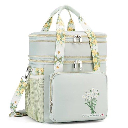 Insulated Lunch Bag for Women/Men Dual Compartment Waterproof Reusable Large ...