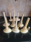 Lot Of 6 Electric Window Candle Light Christmas & 1 Candleabra VINTAGE — photo 1