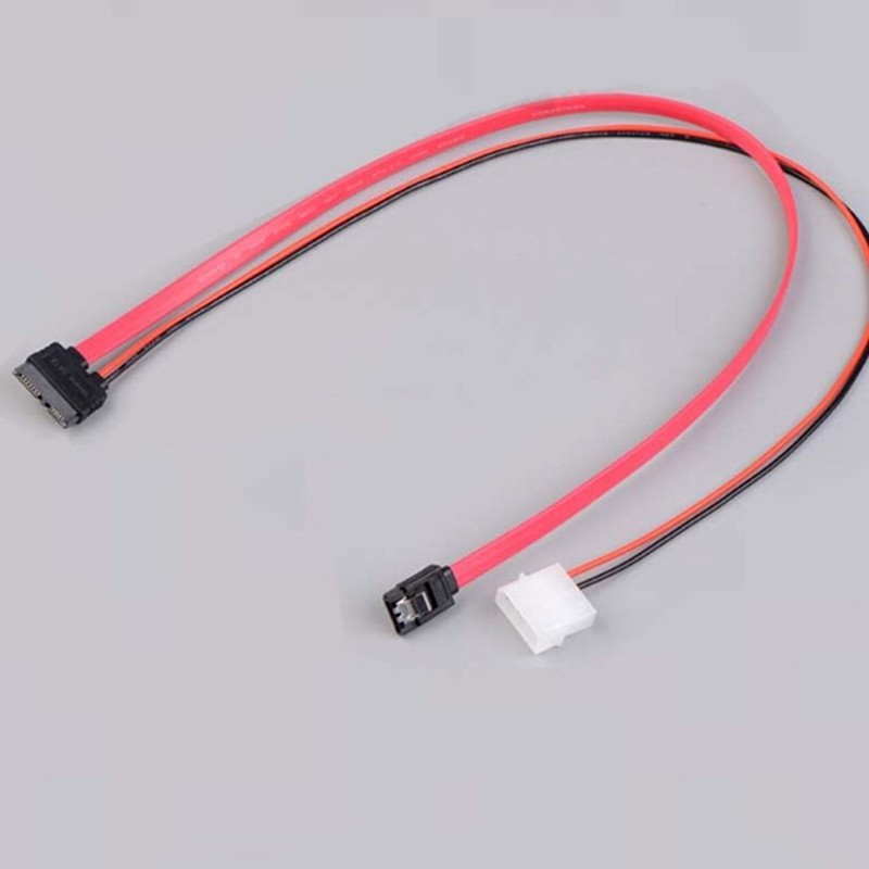 7+6 Pin slimline sata cable for slim latop SATA DVD+/-RW Drive power cord to.t2