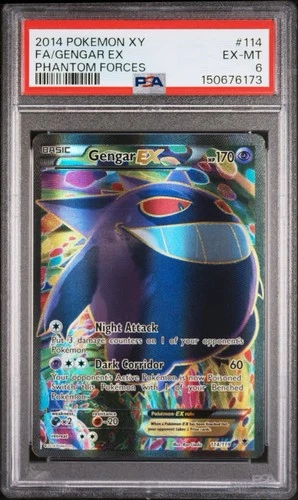 Pokémon TCG XY Phantom Forces Gengar EX Full Art Ultra Rare Card 114/119