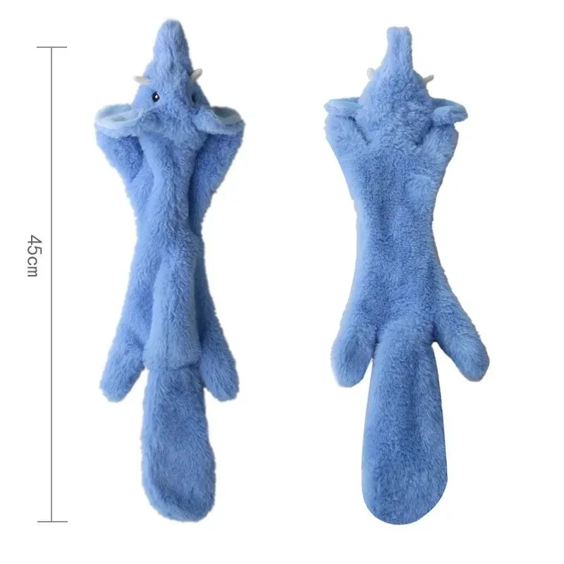 Funny Simulated Animal No Stuffing Dog Toy with Squeakers Durable Stuffingless