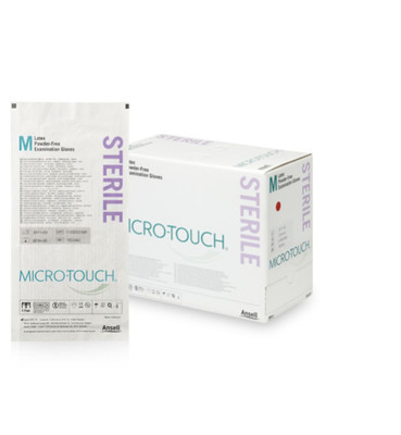 Micro-Touch sterile U.-Handschuhe, Latex, PF, Gr. L (50 Paar)