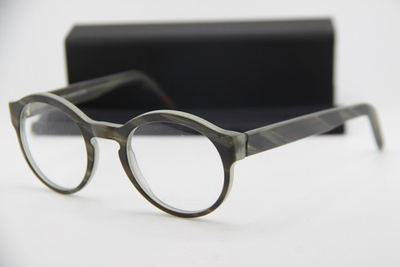 #ad NEW ANDY WOLF 4542 COL. F GREY HORN RED ROUND AUTHENTIC EYEGLASSES 49 21 $148.75