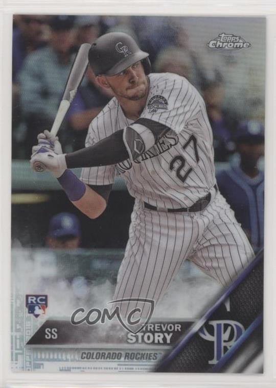 2016 Topps Chrome Refractor Trevor Story #45 fo7