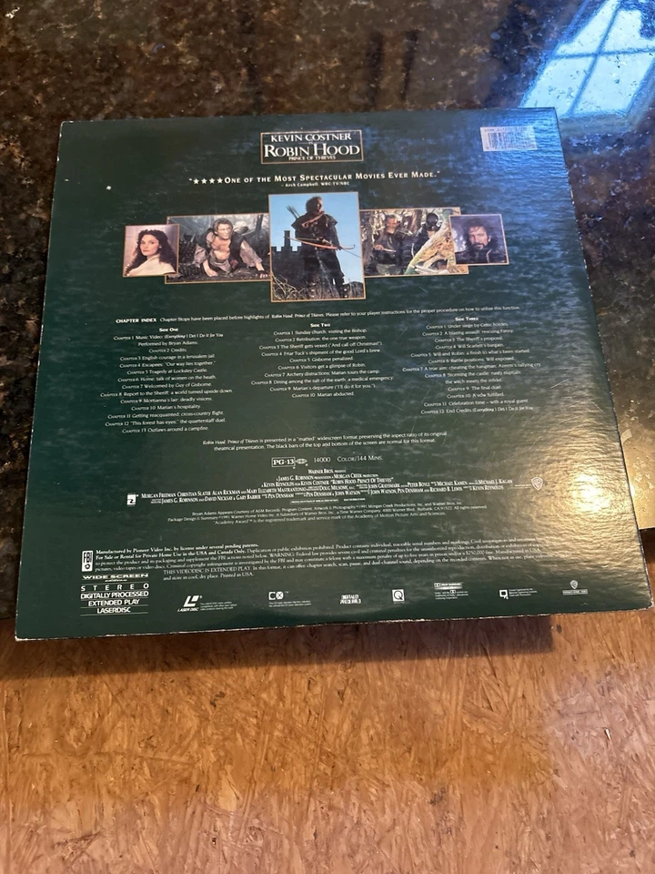 Robin Hood: Prince of Thieves (Laserdisc, 1991) Foto 2 de 3