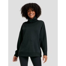Women's Airy Sleek Funnel Neck Sweatshirt - All In Motion Black S