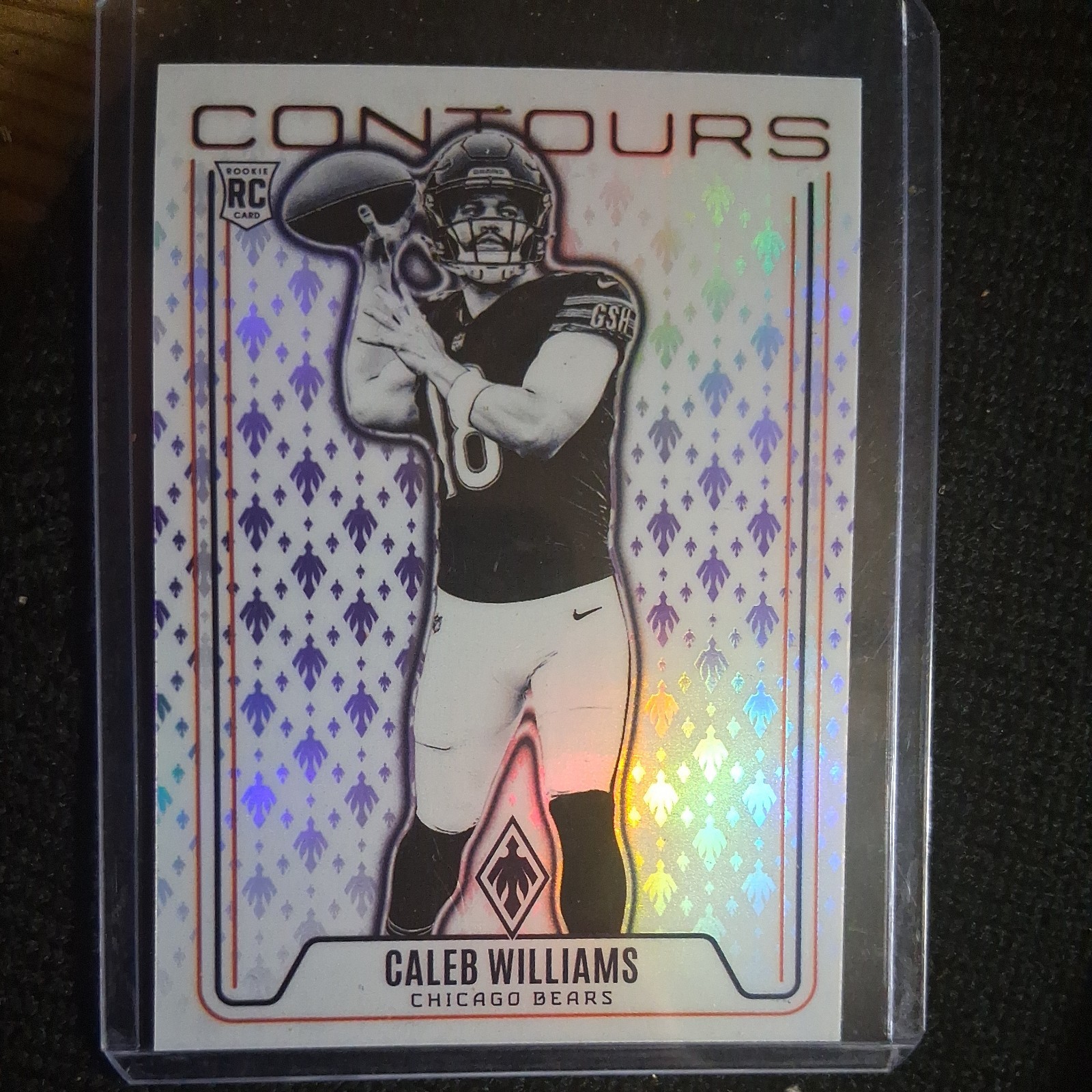 2024 Caleb Williams Rookie Panini Phoenix PURPLE Prizm Contours Bears RC 🔥📈