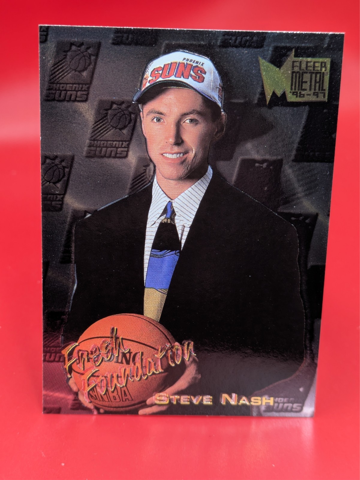 Steve Nash #138 Basketball Cards 1996 Fleer Metal trading card — raw and PSA graded price guide