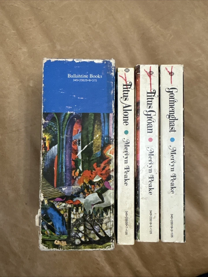 The Gormenghast Trilogy Mervyn Peake Vintage Paperback Ballantine 1974 Slipcase - Image 3 of 4