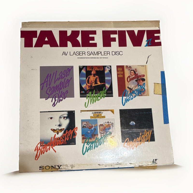 Take Five Promo A/V Laser Sampler Disc LaserDisc (LD) Music & Concerts