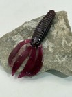 30ct Bass fishing soft plastic lot, 4in Creature bait, Black Cherry/blue flake — photo 2