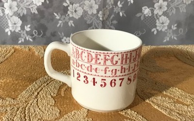 Vintage Alphabet Baby/Infant Cup Adams Real English Ironstone Classic Cute Gift