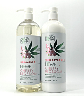 Natural Therapy Hemp + Cherry Blossom Shampoo & Conditioner Set (33.8oz)