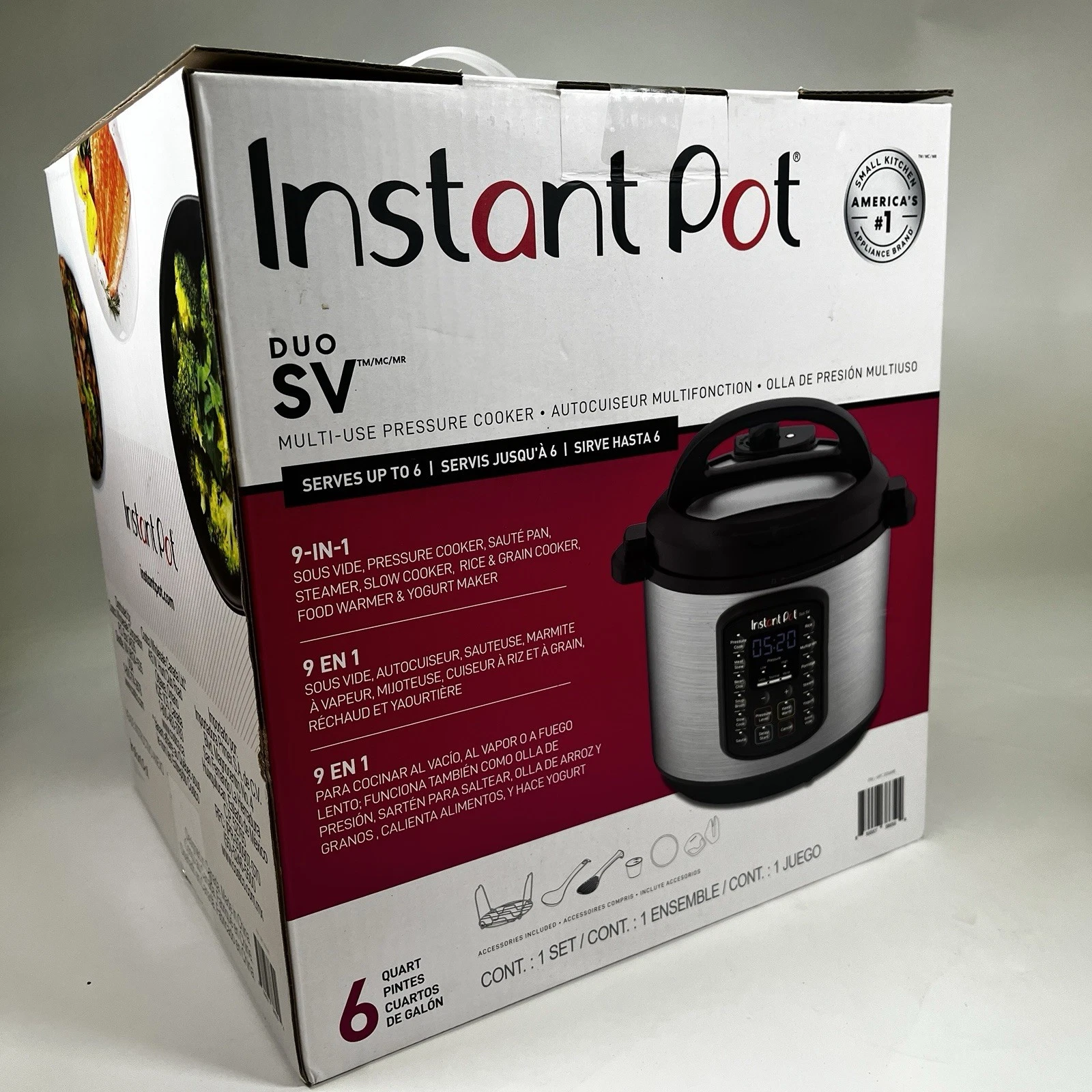 Instant Pot DUO SV 6-Quart 9-in-1 Multi-Use Pressure Cooker With Accessories