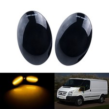 2x Schwarz Linse LED Seitenblinker lampen für Ford Transit/Tourneo MK6 MK7 00-14