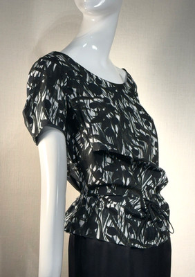MARNI 2012 Cotton Poplin Leaf Print Top SIZE 42 M, Consuelo Castiglioni Era NWT