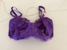 Victoria s Secret DREAM ANGELS Unlined Balconette Bra Purple Lace 34DDD NWT