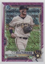 2021 Bowman Chrome Prospects Fuchsia Shimmer Refractor 181/199 Brice Turang 0d9j