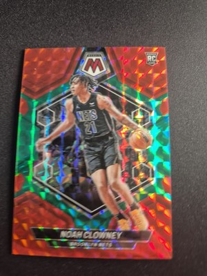 2023-24 Panini Mosaic Noah Clowney Red Mosaic Prizm RC Rookie Brooklyn Nets #250
