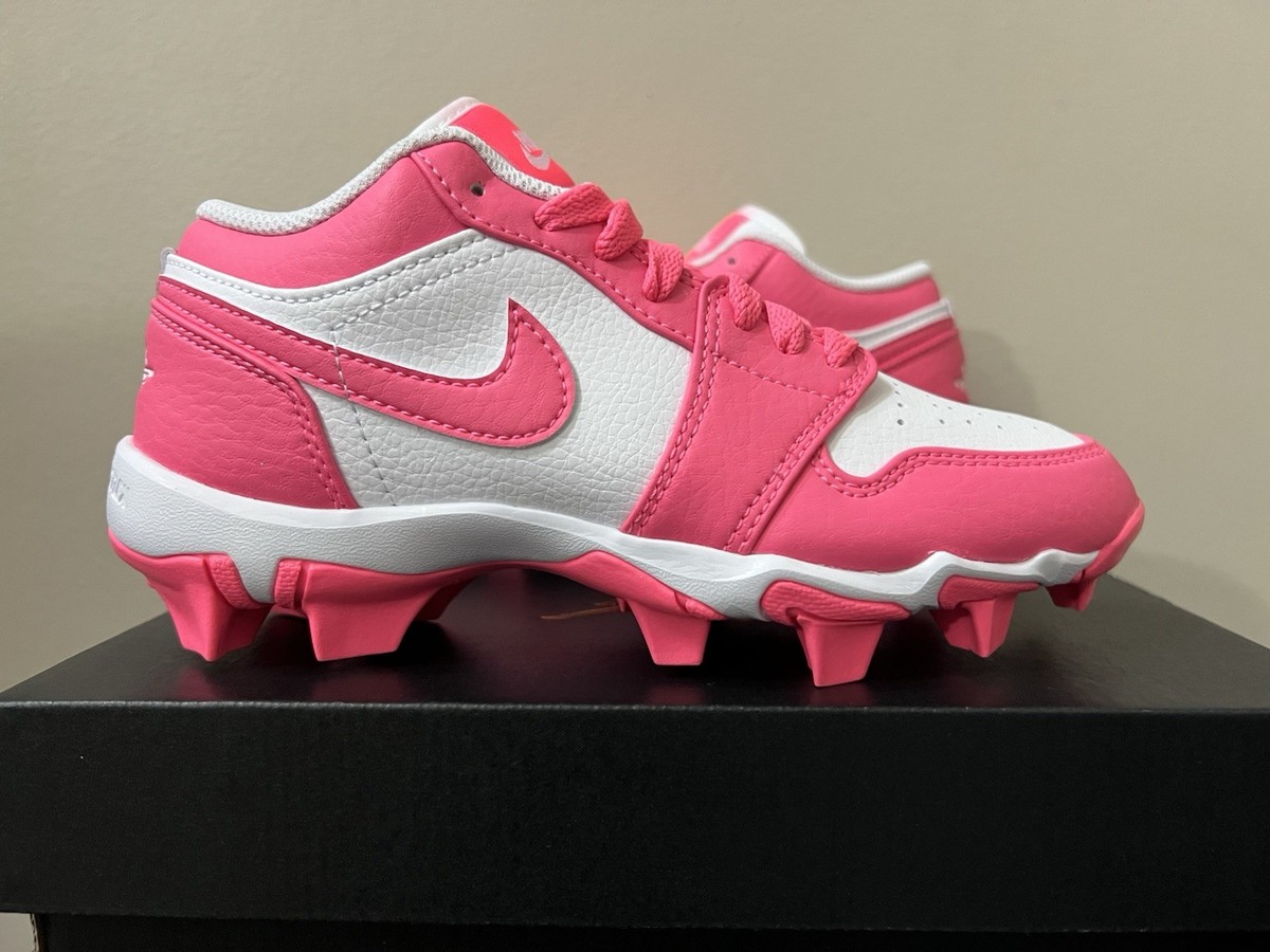 Jordan 1 Low Youth Multisport Cleat Pink 12C-6Y HF6885-102