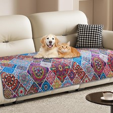 Waterproof Dog Blanket, Bohemian Dog Bed Cover Pet Blanket, Reversible Sofa C...