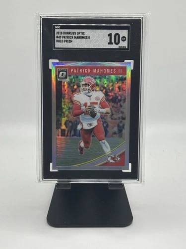 2018 Donruss Optic Holo PATRICK MAHOMES #49 Kansas City Chiefs SGC 10
