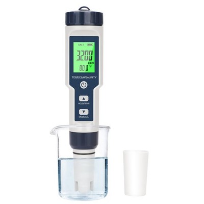 2026 New 5 in 1 Pool Salt Tester，Accurate and Reliable,Salt, pH Meter, EC, TD...