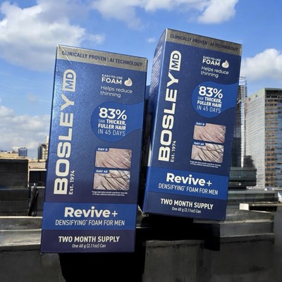 2 Bosley MD Mens Revive Densifying Foam Treatment 2M supply 2.11 oz ea New