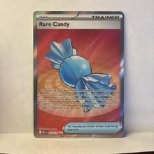 Pok mon TCG Rare Candy Trainer-Item Full Art Holo MEGA 175/185 Card