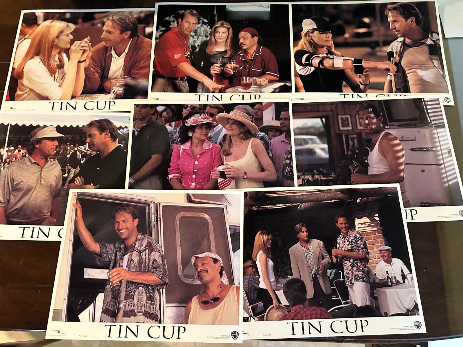TIN CUP Compl SET 8 Movie Lobby Cards 1996 KEVIN COSTNER RENE RUSSO DON JOHNSON