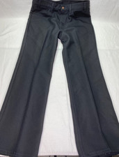 Levis Dacron Polyester Pants Gray Black Gold Tab Made USA 34x30 Action VTG 90s