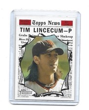 2010 Topps Heritage News All-Star Tim Lincecum Short Print SP #496 Free Shipping