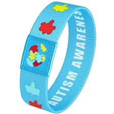 Nanafast Autism Awareness Bracelet - Colorful Elastic Wristband for Women  Men