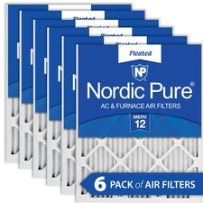 14x24x1 13 3/4x23 3/4 Pleated MERV 12 Air Filters 6 Pack