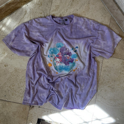 Hello Kitty and Friends x Care Bears Women's Purple Graphic Crew Neck Tee 2X