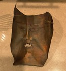 Hand hammered Copper Face/ Mask  Amsterdam School wired to Hang — photo 2