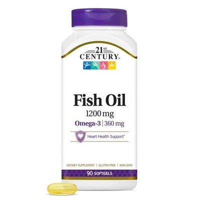 21st Century Fish Oil 1200 mg Omega-3 360 mg Softgels 90 EA