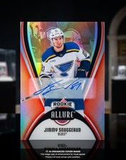 2025-26 Upper Deck Allure Rookies Red Rainbow Auto Jimmy Snuggerud #126 RC
