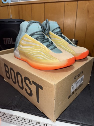 Size 12 - Adidas Yeezy QNTM Hi-Res Coral HP6595 Quantum -