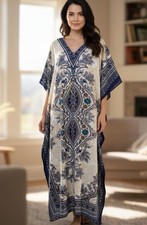 New Women's Loose Kaftan Dress Summer Caftan Bikini Cover-Up