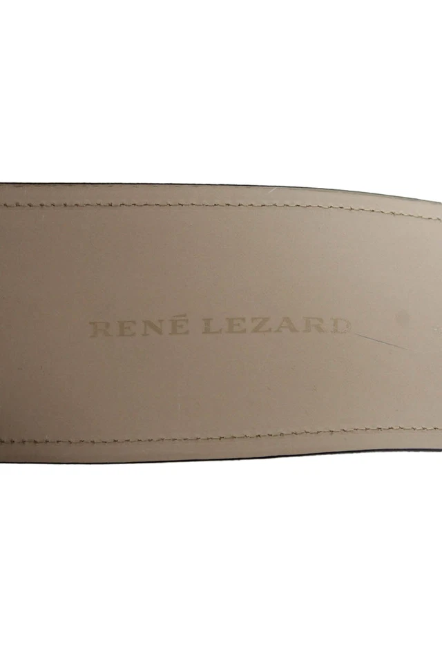 Rene Lezard Womens Adjustable Buckled Wide Belt Cream Size M - Image 4 of 4